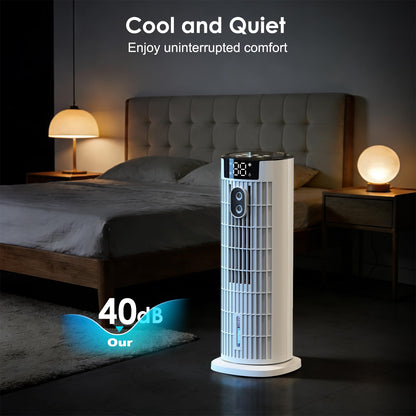 Portable Air Conditioner,1000ML Tower Fan with Remote,4-IN-1 Evaporative Air Cooler with 3 Wind Speeds&Turbo Mode,2 Mist,10H Timer,90° Oscillation Portable AC for Home,Office - Available at All In One Marketplace Canada