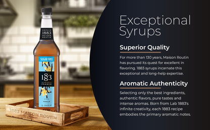 Maison Routin 1883 Sugar Free Vanilla Syrup, Pet Bottle 1000 Milliliter 1883 MAISON ROUTIN