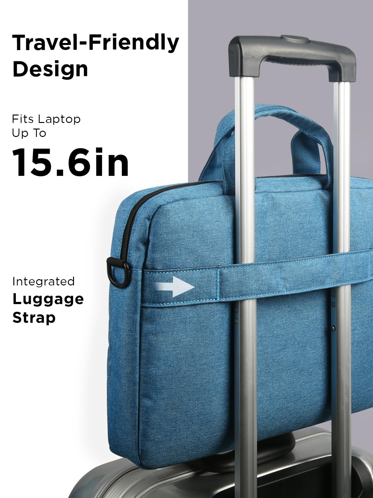 Lenovo Laptop Carrying Case T210, fits for 15.6-Inch Laptop and Tablet, Sleek Design, Durable and Water-Repellent Fabric, Business Casual or School, GX40Q17230 Casual Toploader - Blue