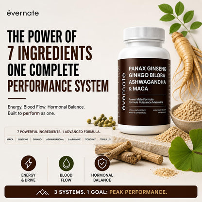 ONE Maca, Ginkgo Biloba, Panax Ginseng, Tribulus, Tongkat Ali, L-Arginine & Ashwagandha – Energy, Stamina, Endurance & Vitality Support – Made in Canada - Available at All In One Marketplace Canada
