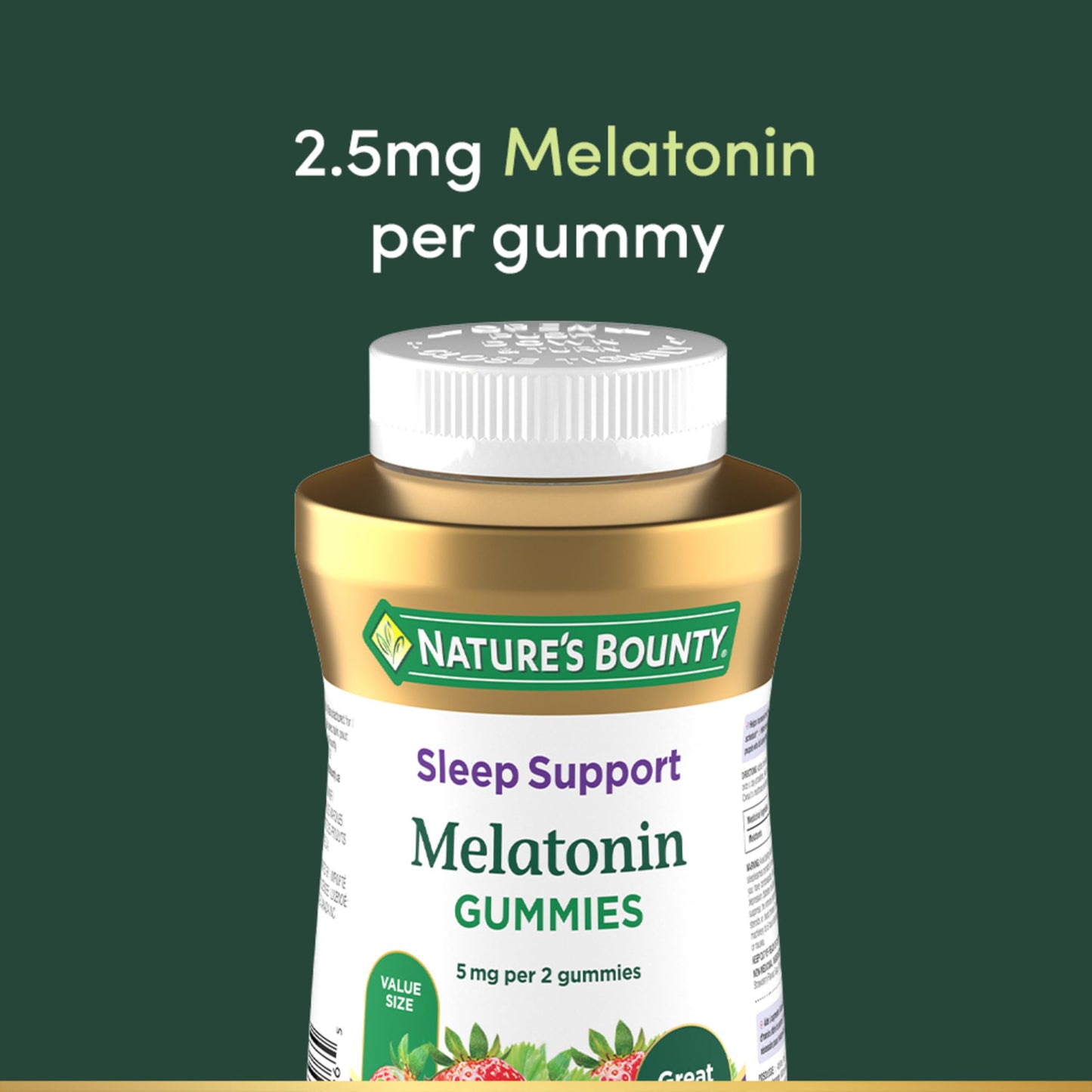 NATURE'S BOUNTY Melatonin, 2.5mg, Re-Sets the Body's Sleep Cycle & Improve Sleep Quality, 300 g - Available at All In One Marketplace Canada