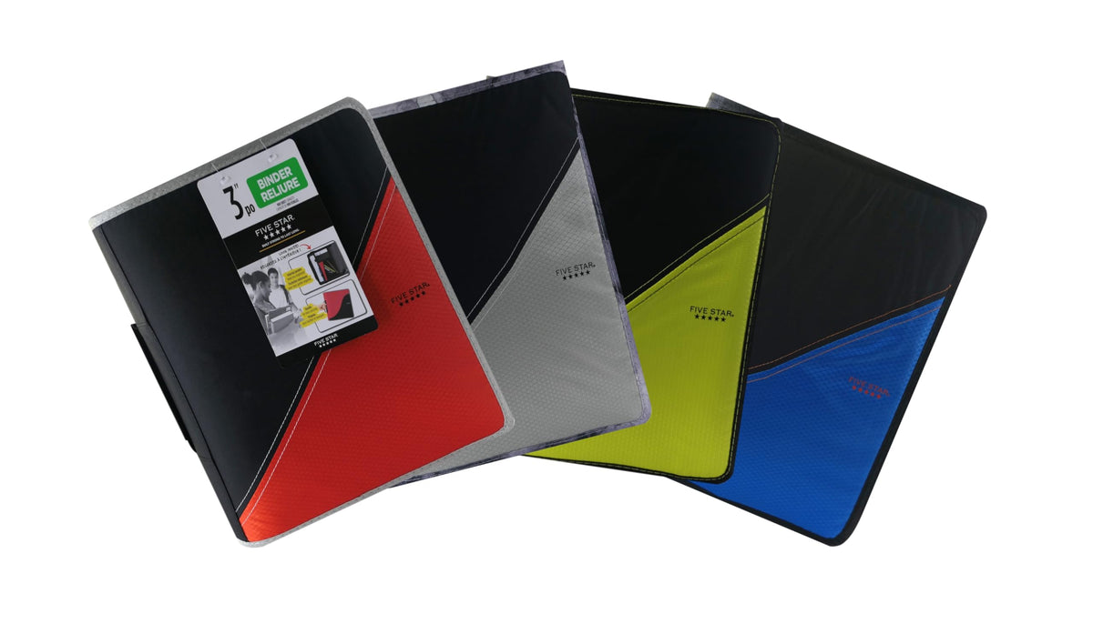 Five Star 3" Zipper Binder With Handle, 12.8" x 12.4", 1 Unit