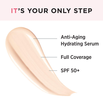 IT Cosmetics Your Skin But Better CC+ Cream, Fair Light (W) - Color Correcting Cream, Full-Coverage Foundation, Anti-Aging Serum & SPF 50+ Sunscreen - Natural Finish - 1.08 fl oz - Available at All In One Marketplace Canada