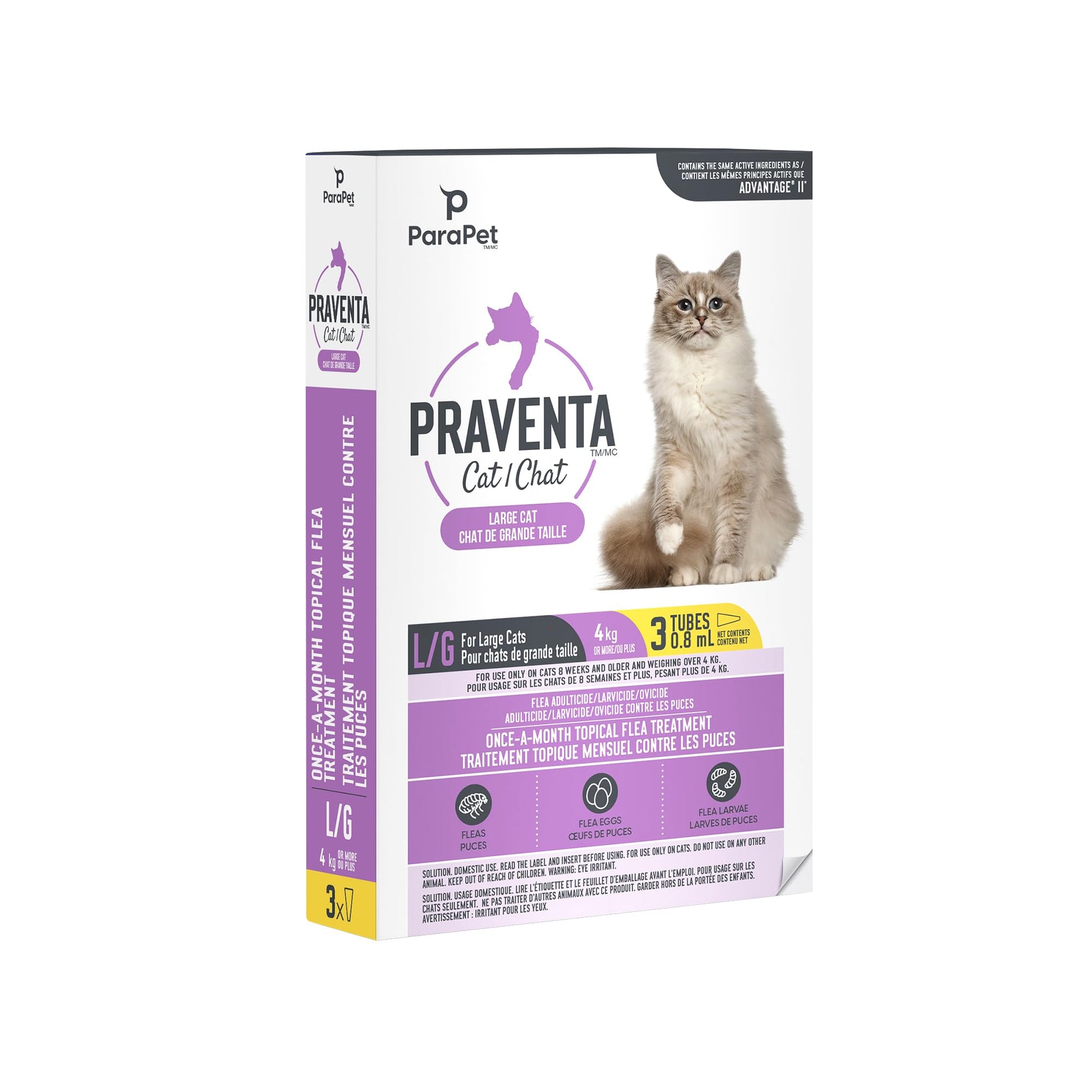Parapet Praventa for Large Cats - 3 Tubes ParaPet