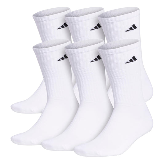 Athletic Cushioned Crew Socks with arch compression for a secure fit (6-Pair)