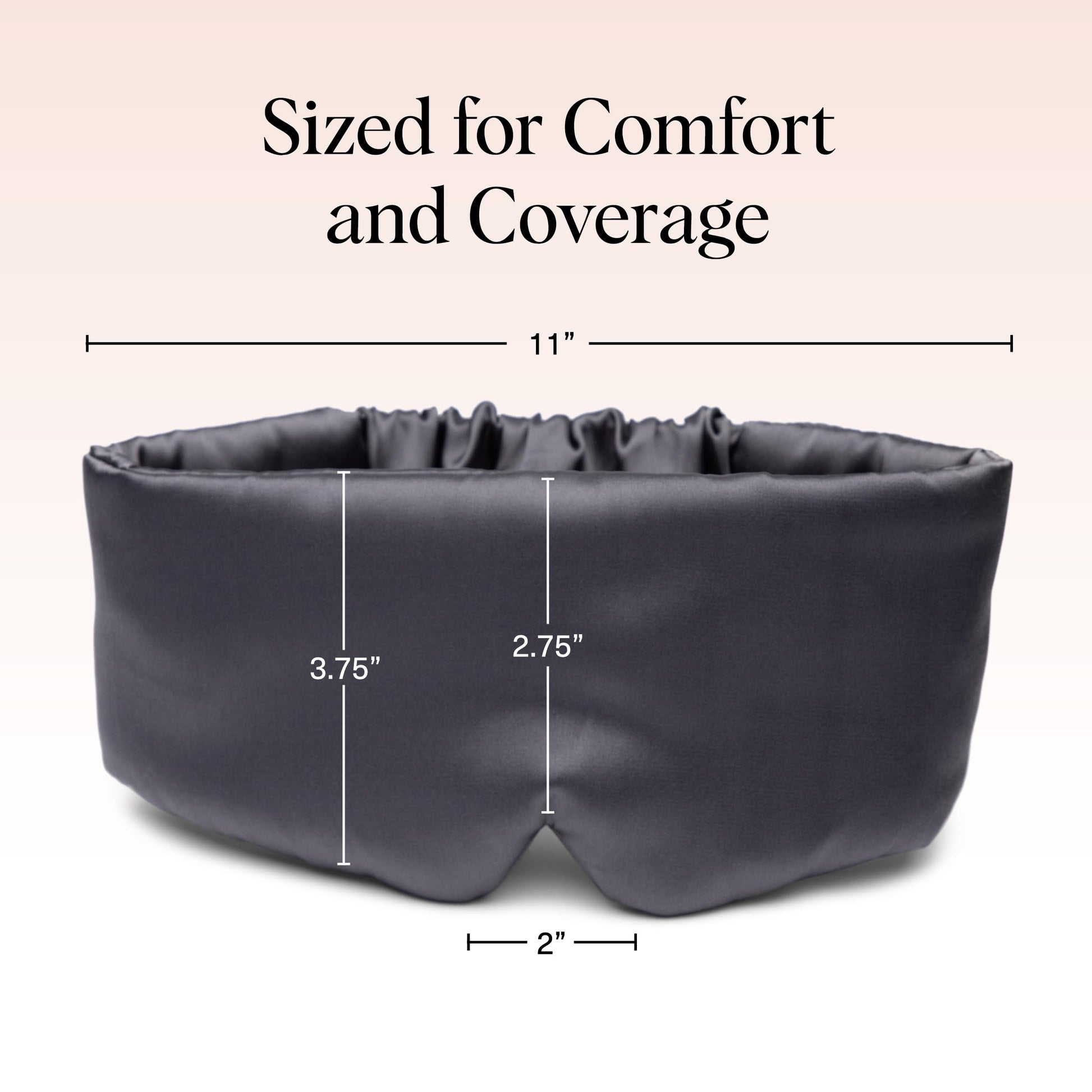 Kitsch Satin Sleep Mask - Eye Masks for Sleep, Softer Than Silk Satin Sleeping Mask Blindfold and Sleep Masks for Women and Men, Eye Care Travel Essentials - Charcoal Black - Available at All In One Marketplace Canada