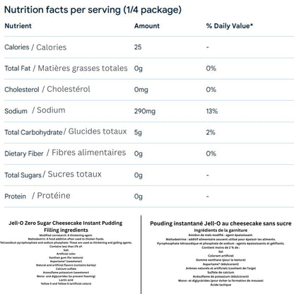 8-Pack Sugar-Free Instant Cheesecake Pudding Mix Variety – Fat-Free, Zero Sugar Dessert & Pie Filling