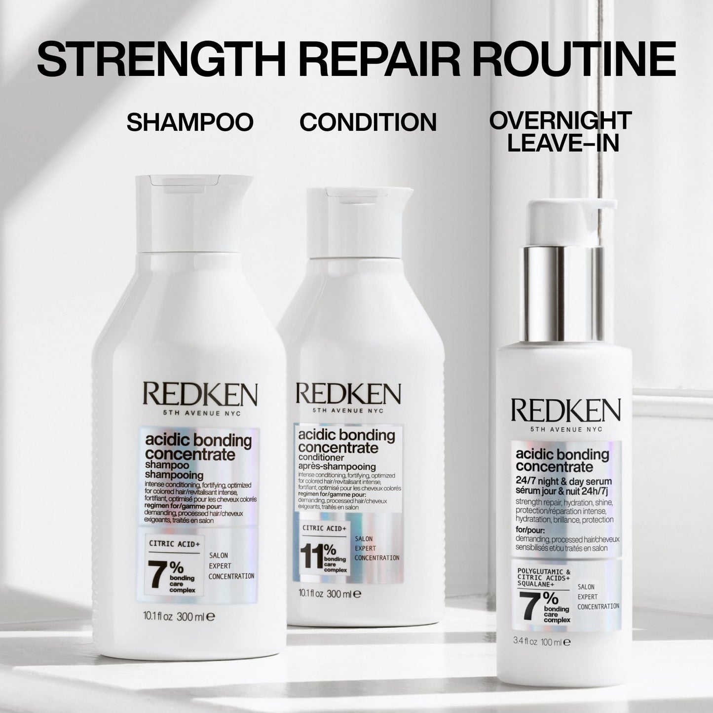 Redken Acidic Bonding Concentrate Hair Serum for Damaged Hair, Treatment for damaged processed, with Citric Acid, 100mL - Available at All In One Marketplace Canada