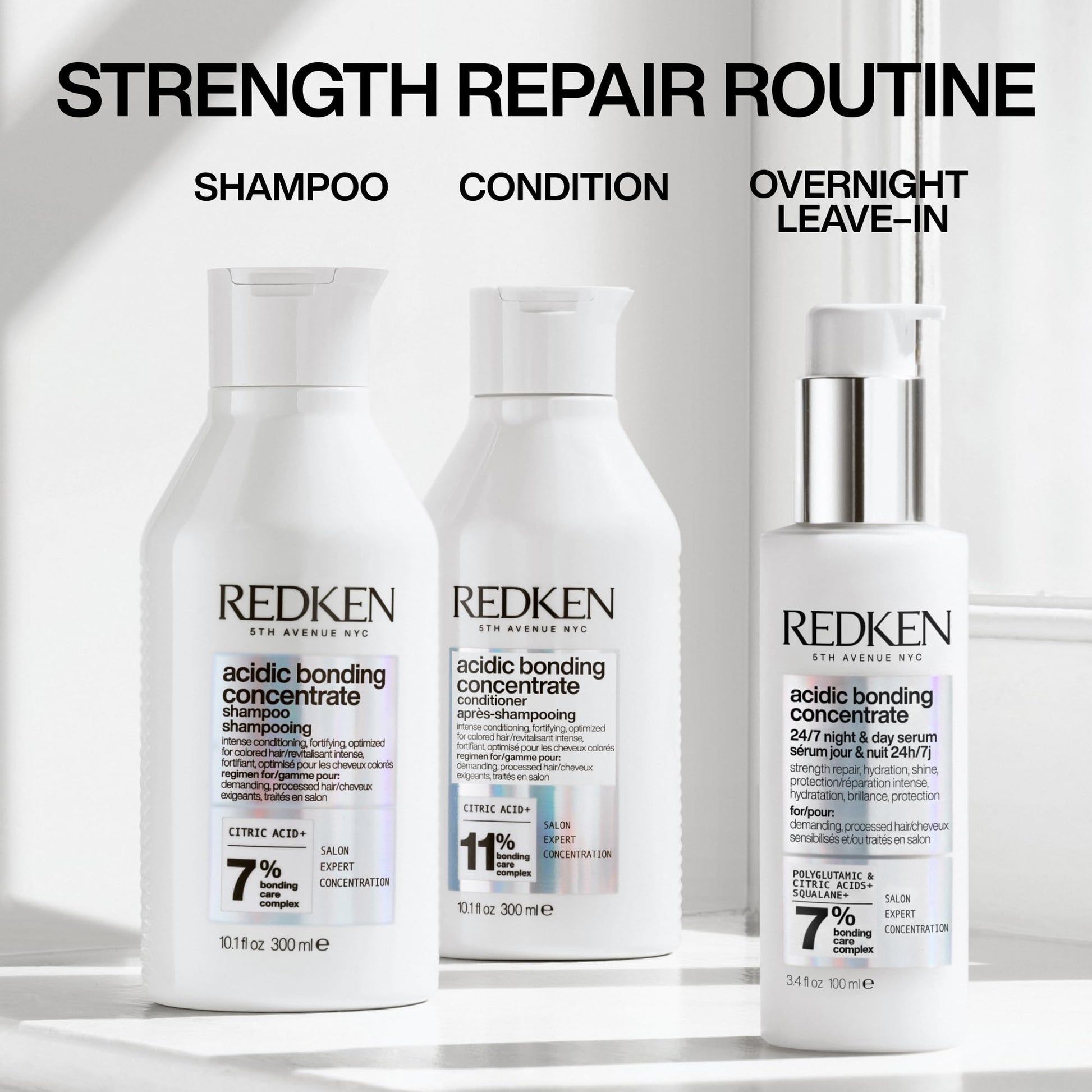 Redken Acidic Bonding Concentrate Hair Serum for Damaged Hair, Treatment for damaged processed, with Citric Acid, 100mL - Available at All In One Marketplace Canada