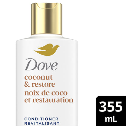 Dove Coconut Restore Shampoo & Conditioner for Damaged Hair, with Liquid Bio-Protein Care, 355 ML (2 Shampoo + 2 Conditioner) - Available at All In One Marketplace Canada