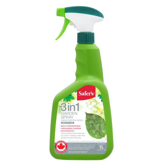 Safer's 3-in-1 Garden Spray 1L Ready-to-Use Spray 49-5470CAN6
