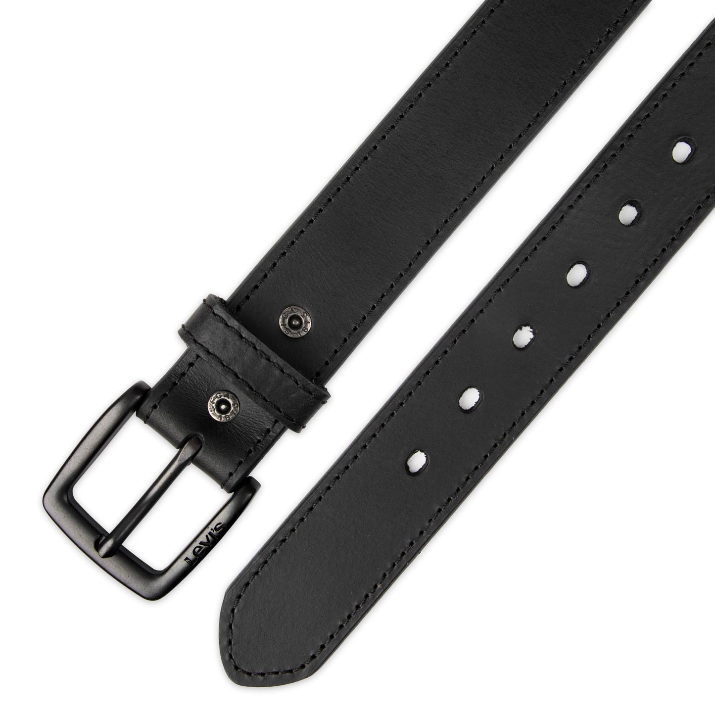 Levi's Casual Belt-Dress for Men Jeans with Thick Strap and Buckle, Matte black, Extra-Large (42-44) Levi's