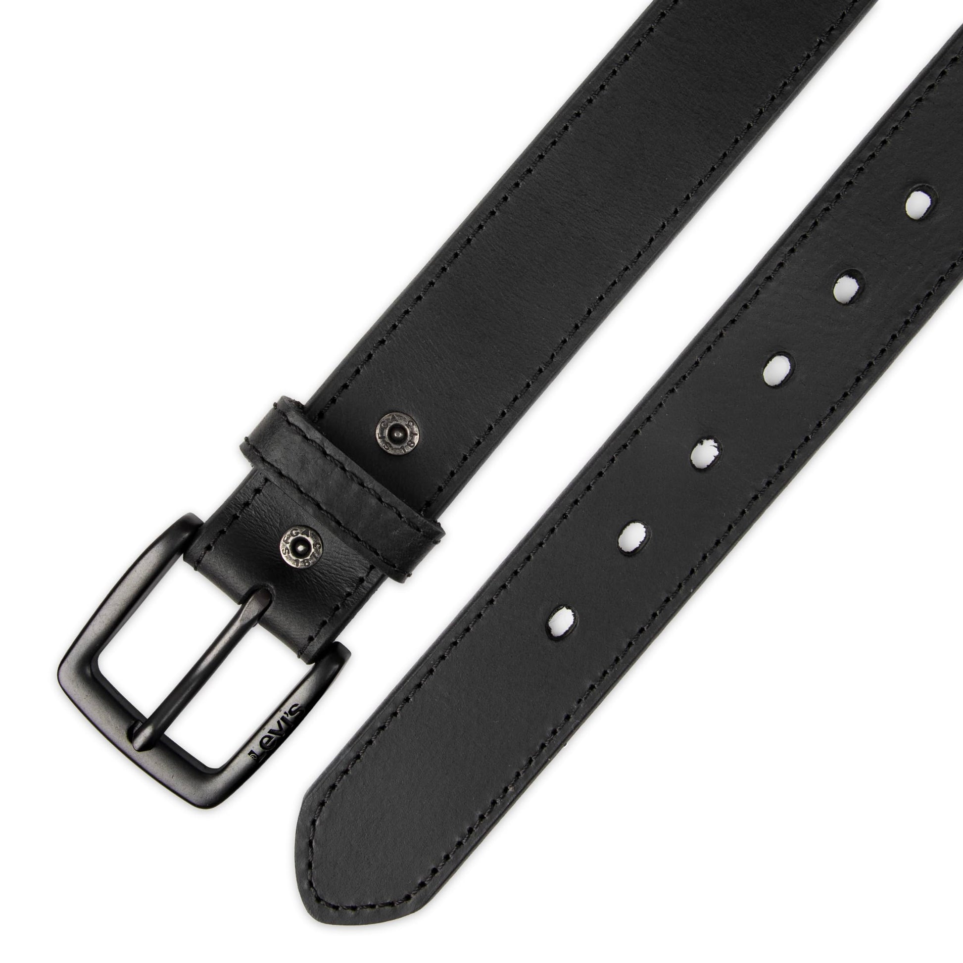 Levi's Casual Belt-Dress for Men Jeans with Thick Strap and Buckle, Matte black, Extra-Large (42-44) Levi's