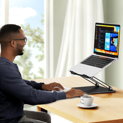 Besign LS10 Laptop Stand for Desk, Ergonomic Adjustable Notebook Tablet Stand, Riser Holder Computer Stand Compatible with Air, Pro, Dell, HP, Lenovo More 10-14" Laptops, Lapdesks (Black) - Available at All In One Marketplace Canada