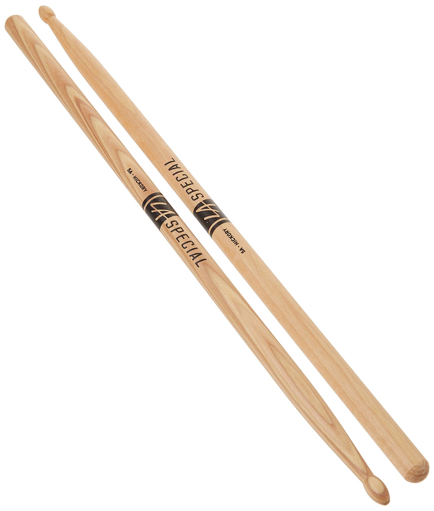 LA Specials Hickory 5A Drum Sticks, Wood Tip, 3-Pair Pack