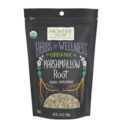 Frontier Co-op Organic Marshmallow Root - Cut & Sifted Herb for Tea, Powder & More - 3.81 oz