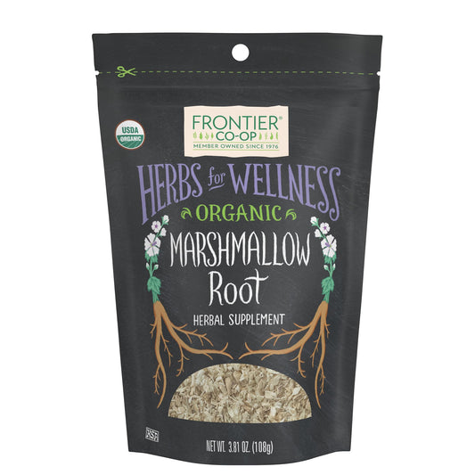 Frontier Co-op Organic Marshmallow Root - Cut & Sifted Herb for Tea, Powder & More - 3.81 oz