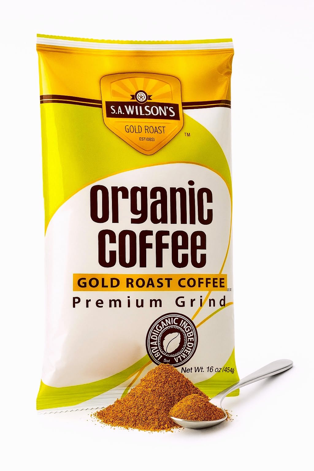 S.A. Wilson's Gold Roast Coffee for Enema Use – Organic Light Roast, High Caffeine & Palmitic Acid – 1 lb Bag