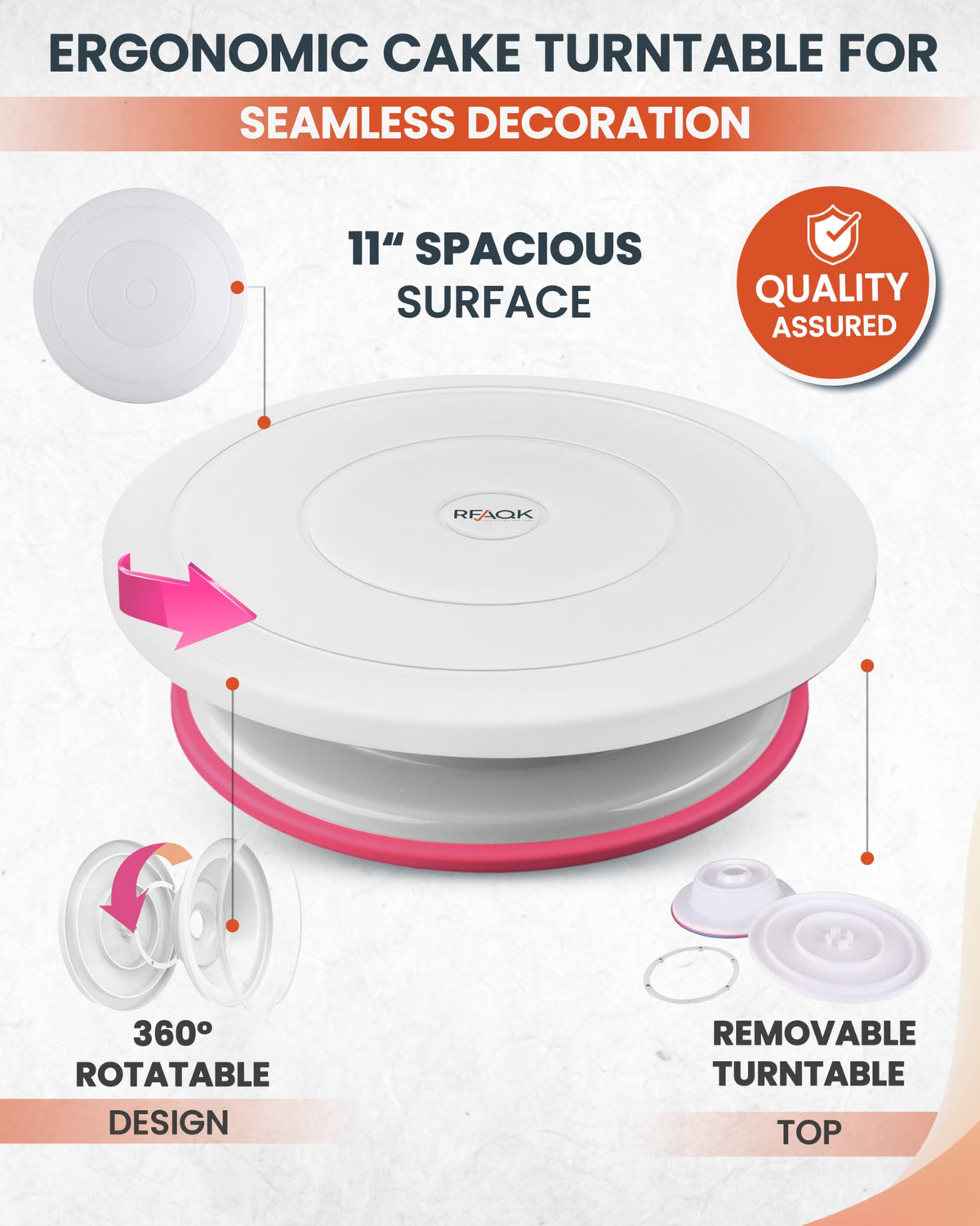 Cake Decorating Supplies, 700PCs Cake Decorating Kit 3 Springform Cake Pans, Cake Turntable, Numbered Piping Icing Tips, Chocolate Mold,Leveler, Baking Supplies Cupcake Liner & more Baking Stuff RFAQK 🍁 All In One Marketplace Canada