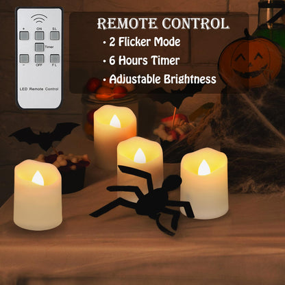 Rechargeable Flameless Tea Lights Candles with Timer & Remote, 12pcs Flickering LED Votive Candles with 2 USB Charging Cables Home, Christmas Festival Decor (Warm White) 🍁 All In One Marketplace Canada