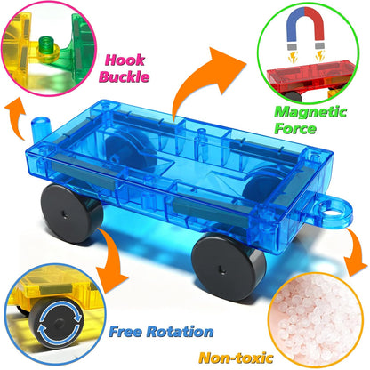 Qltytoy Mini Magnetic Tiles Cars 8PCS Construction Set for Mini,Major Tiles 🍁 All In One Marketplace Canada