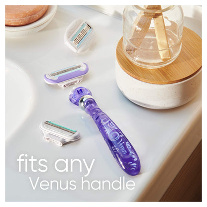 Gillette Venus Deluxe Smooth Swirl Womens Razor Handle + 3 Blade Refills - Available at All In One Marketplace Canada