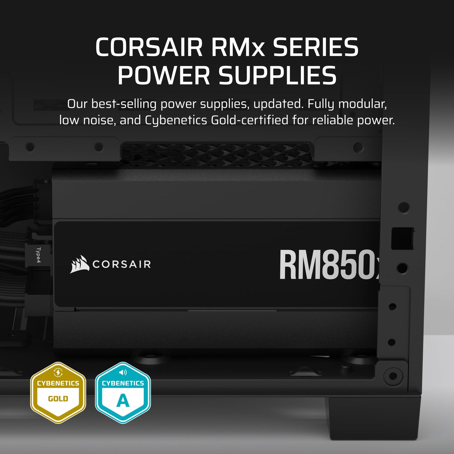 CORSAIR RM850x Fully Modular Low-Noise ATX Power Supply – ATX 3.1 Compliant – PCIe 5.1 Support – Cybenetics Gold Efficiency – Native 12V-2x6 Connector – Black 🍁 All In One Marketplace Canada