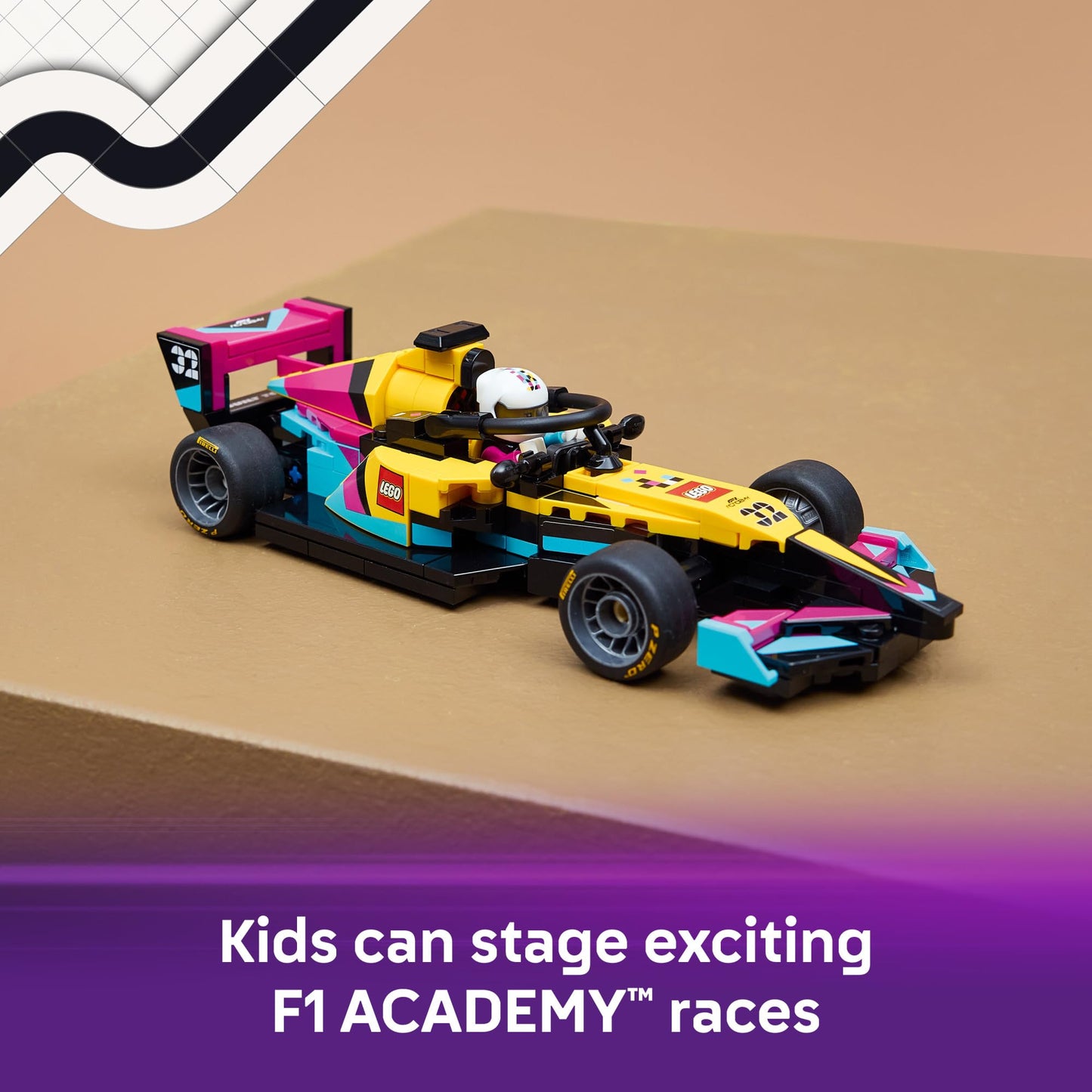 LEGO Speed Champions F1 ACADEMY LEGO Race Car Building Toy - Pretend Play Racing Vehicle with F1 ACADEMY Minifigure - Play & Display Toy Car for Boys & Girls Ages 10+ - Gift Idea for Birthdays - 77258