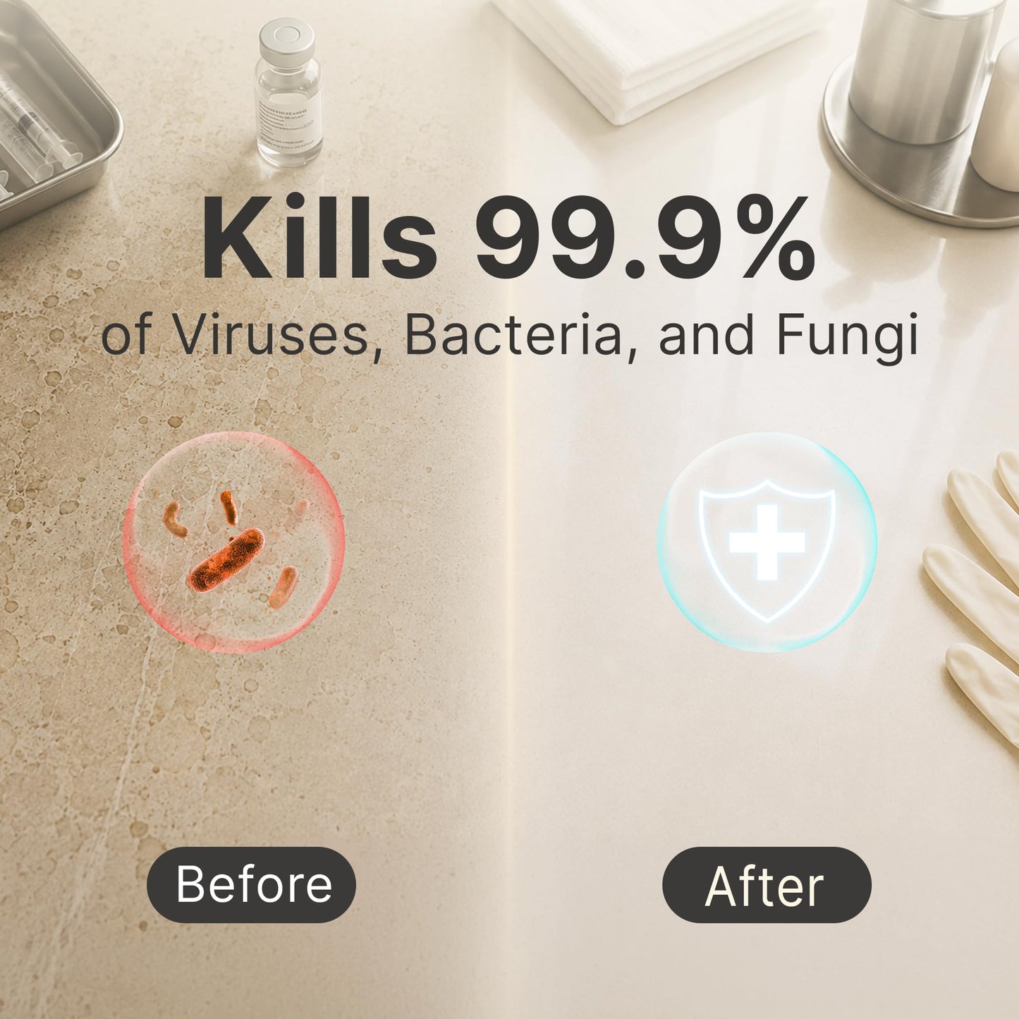 Hypochlorous Acid Spray Cleaning Solution, Made in Canada, Hospital Grade Disinfectant Spray, All-Purpose Sanitizer & Deodorizer, Eliminate Viruses Including Norovirus (2 Pack - 2 x 500ml) - Available at All In One Marketplace Canada