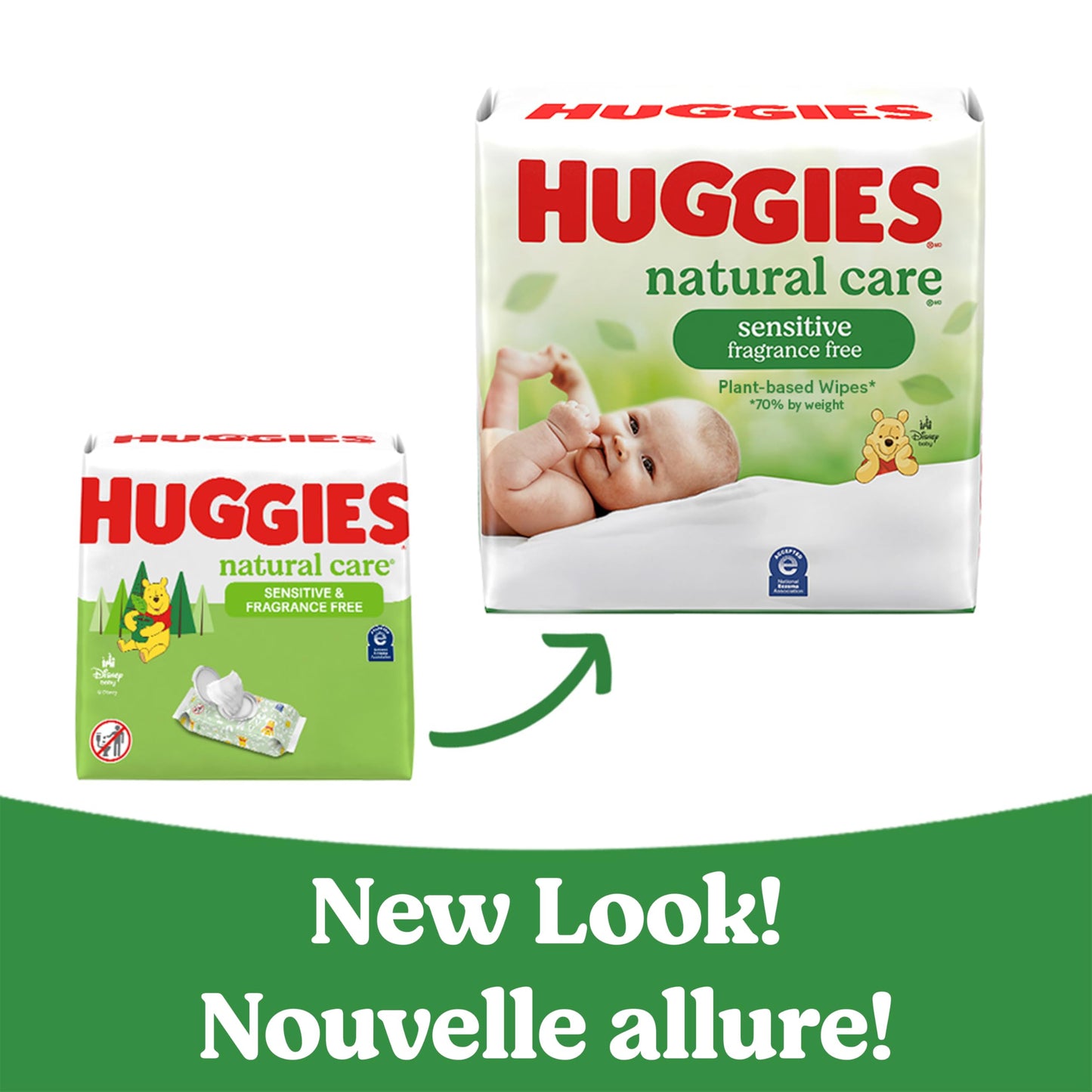 Huggies Natural Care Sensitive Baby Wipes, Unscented, Hypoallergenic, 99% Purified Water, 12 Flip-Top Packs (768 Wipes Total), Packaging May Vary