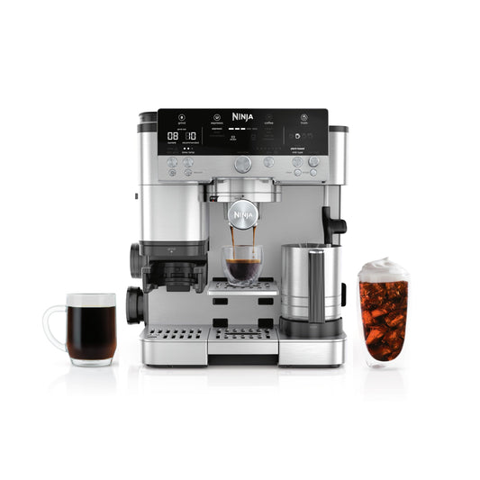 Ninja Espresso Machine, Luxe Café Premier Series, Drip Coffee Maker and Rapid Cold Brew, Integrated Grinder, Assisted Tamper, Hands-Free Frother, ES601C (Canadian Version) - Available at All In One Marketplace Canada