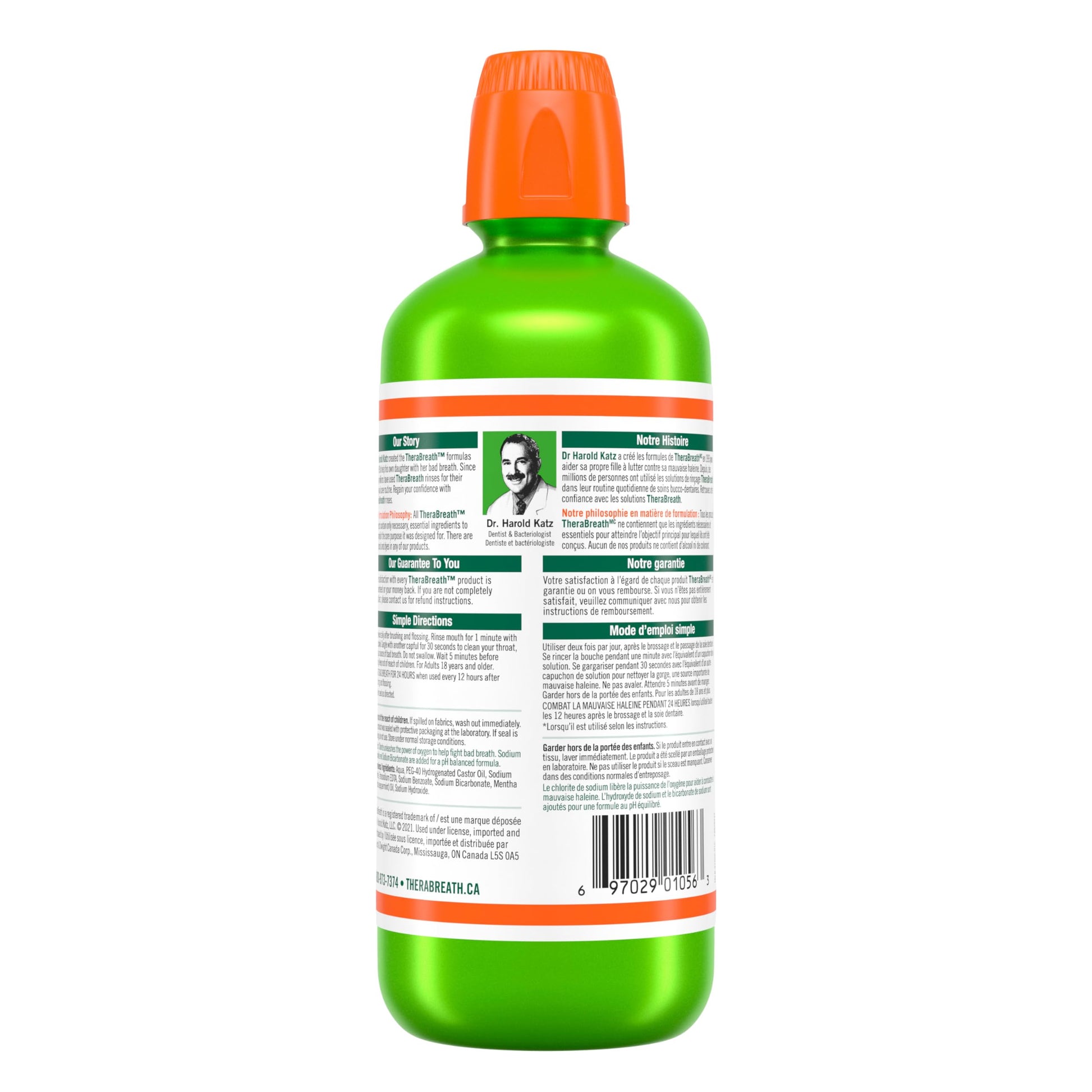TheraBreath Fresh Breath Oral Rinse, Value Size, Clinically Shown to Fight Bad Breath for 12 Hours, Alcohol & Dye Free Mouthwash, Certified Vegan, Halal, Kosher, Gluten-Free - Mild Mint, 1L