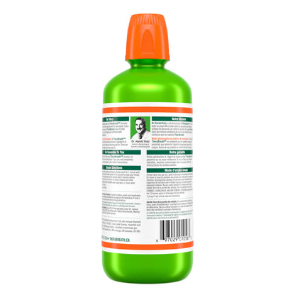 TheraBreath Fresh Breath Oral Rinse, Value Size, Clinically Shown to Fight Bad Breath for 12 Hours, Alcohol & Dye Free Mouthwash, Certified Vegan, Halal, Kosher, Gluten-Free - Mild Mint, 1L