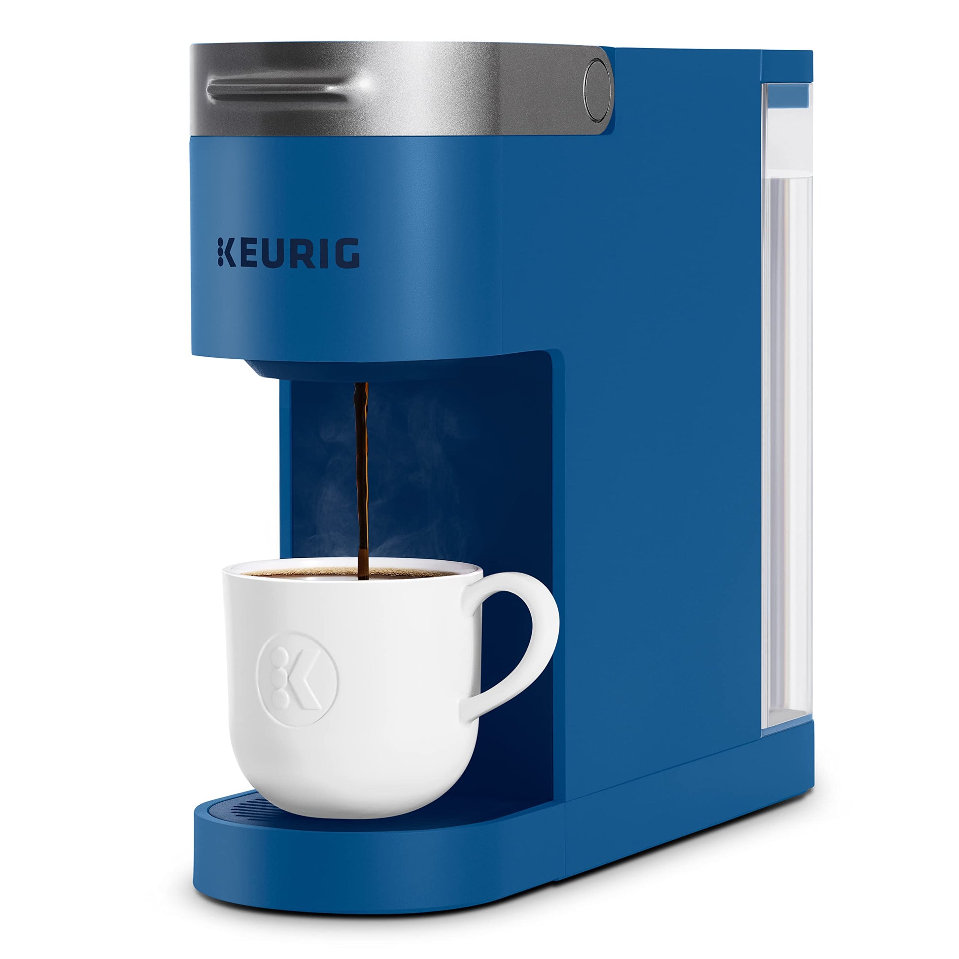 Keurig K-Slim Single Serve K-Cup Pod Coffee Maker in Twilight Blue with Push Button Controls and MultiStream Technology