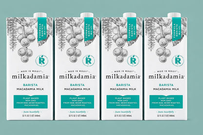 Milkadamia Latte Da Barista Macadamia Milk 32oz (Pack of 4)