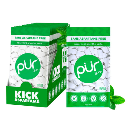 PUR Gum, Spearmint, Xylitol Gum, No Artificial flavour, 660 Count (12x55)