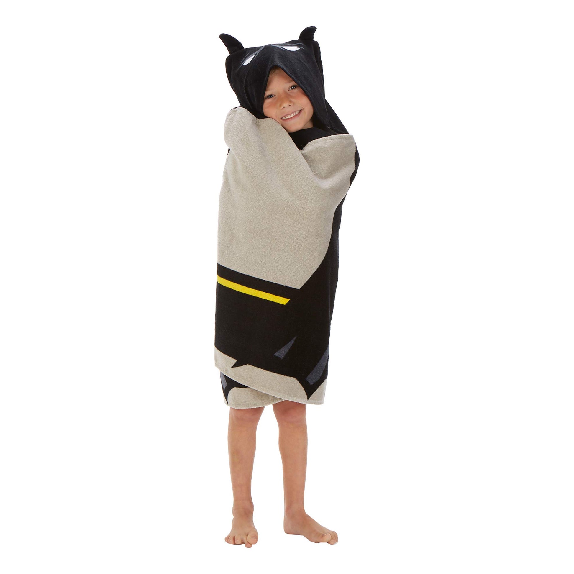 Batman Kids Bath/Pool/Beach Super Soft Cotton Terry Hooded Towel Wrap, 24" x 50", (Officially Licensed Product) By Franco Franco