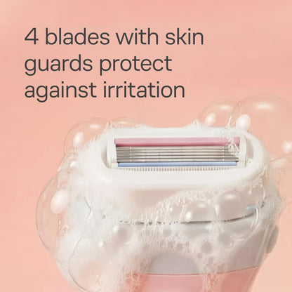 INTUITION Schick Razor for Women Variety Pack - 1 Handle & 4 Blades Refill | Shaving Kit for Girls & Beginners, Gift Set