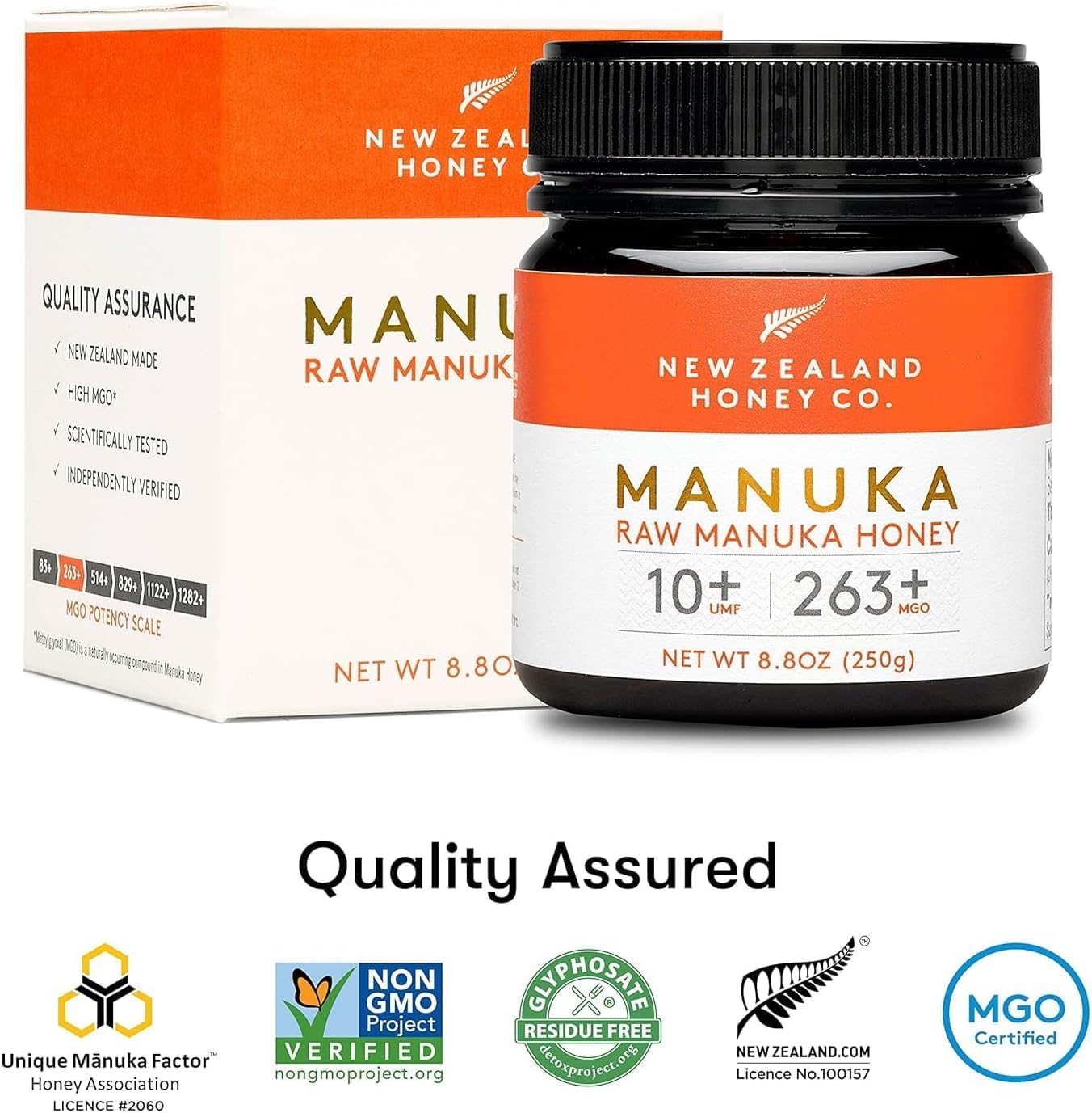 New Zealand Honey Co. Raw Manuka Honey UMF 10+ | MGO 263+ | 250g
