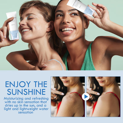 2PCS Centella Sunscreen SPF 50, 50ML 𝑴𝒂𝒅𝒂𝒈𝒂𝒔𝒄𝒂𝒓 Sunscreen Face Serum, Daily UV Defense Sunblock Summer Korean Sunscreen for Face, Travel Essentials for All Skin (White) - Available at All In One Marketplace Canada