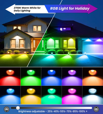 MEIKEE 15W RGBW LED Landscape Lights, Dimmable Landscape Lighting 🍁 All In One Marketplace Canada