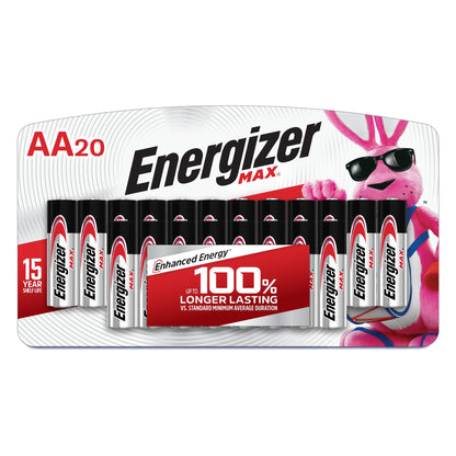 Energizer AA Batteries, Max Double A Battery Alkaline, 20 Count
