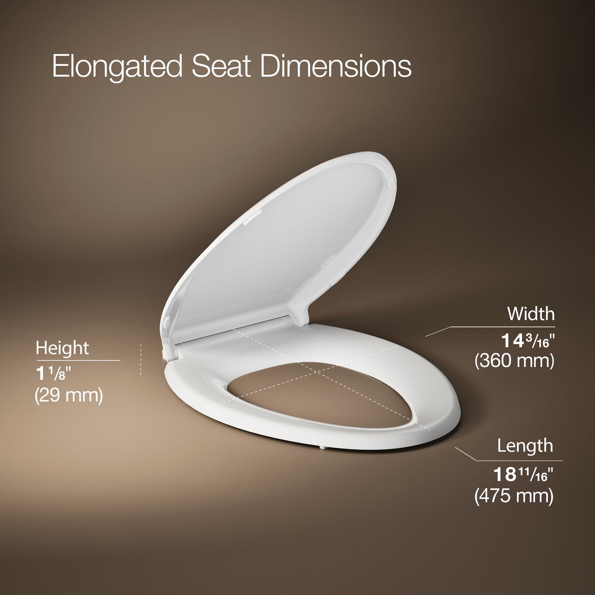 Kohler 4636-RL-0 Cachet ReadyLatch Quiet Close Elongated Toilet Seat, White Kohler