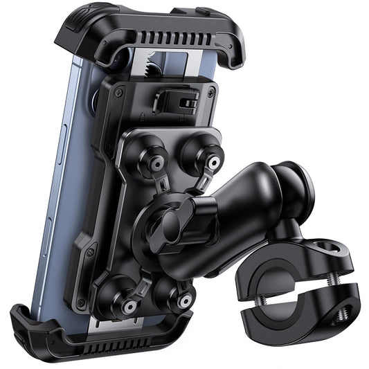 Lamicall Motorcycle Phone Mount Holder - [Dual Vibration Dampener] [720° Adjustment Arm] Motorcycle Cell Phone Holder, Bike Handlebar Phone Mount for iPhone 17 Pro/Air/16/15/14 Pro Max, 4.7-6.7" Phone - Available at All In One Marketplace Canada
