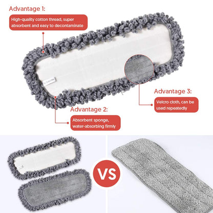 Spray Mop for Floor Cleaning, Domi-patrol Microfiber Floor Mop Dry Wet Mop Spray with 3 Washable Mop Pads & Refillable Bottle, Dust Cleaning Mop for Hardwood Laminate Tile Floors, Gray - Available at All In One Marketplace Canada