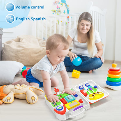 Montessori Busy Board for Toddlers 1-3 with Music, 20+ Activity Toddler Educational Toys Age 1-2, Learning Toy for 1 2 Year Old Boy Girl Christmas Birthday Gift 🍁 All In One Marketplace Canada