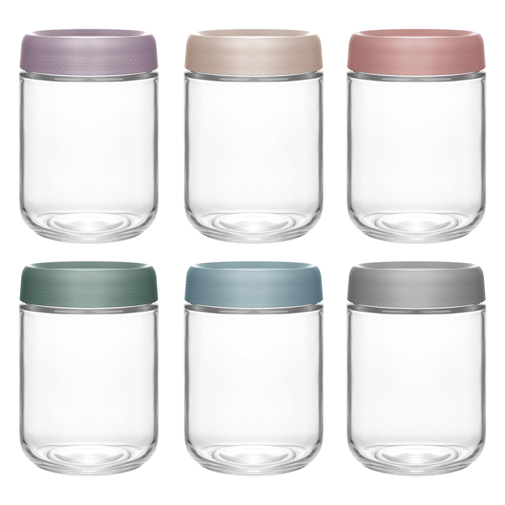 Xileanalee Overnight Oats Containers with Lids 6 Pack-16 Oz Mason Jar with Lids-Overnight Oats Jars Glass Food Storage Containers for Chia Seed Pudding Salad Cereal Coffee Spices - Available at All In One Marketplace Canada