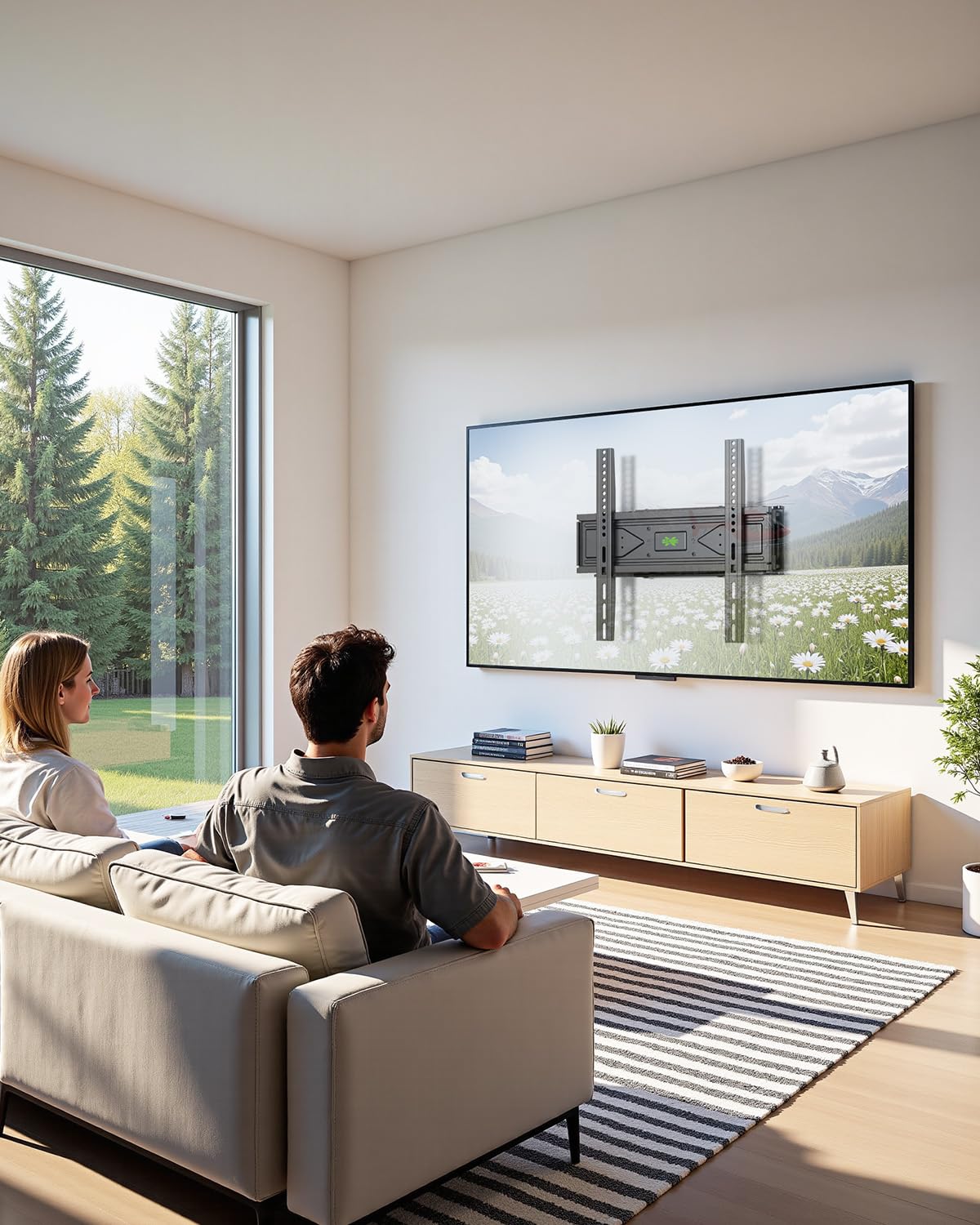 USX MOUNT Full Motion TV Wall Mount for Most 32-70 inch TVs up to 99 Lbs, Wall Mount TV Bracket with Articulating Swivel Tilting, TV Mount Fit 12" 16" Wood Studs, Max VESA 400x400mm, XMM903