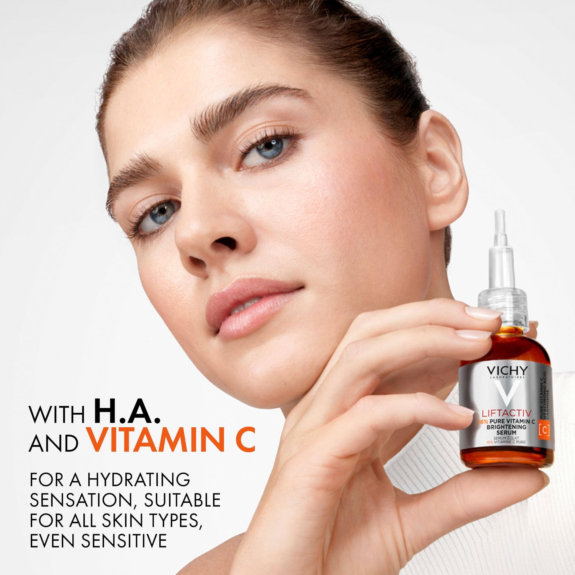 Vichy Vitamin C Serum for Face with Hyaluronic Acid & Glycerin. LiftActiv 16% Pure Vitamin C Serum for Brighter, Firmer & More Even-Toned Skin. Recognized by the Canadian Dermatology Association, 20ML - Available at All In One Marketplace Canada