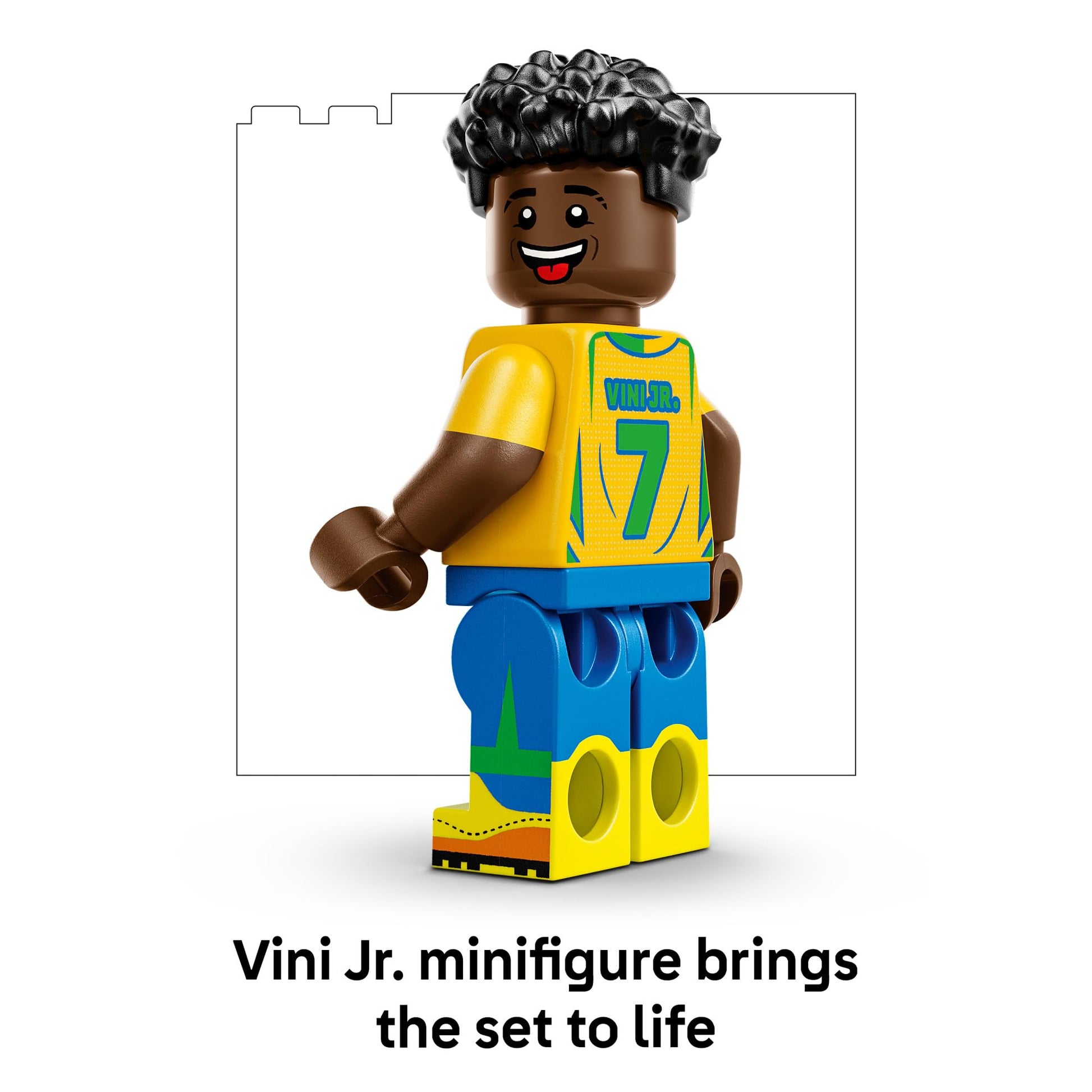 LEGO Editions Vini Jr. – Soccer Highlights - Building Set for Boys & Girls, Ages 10+ - Collectible Soccer Gift W/Plaque - Kids Bedroom or Shelf Decor - 43027